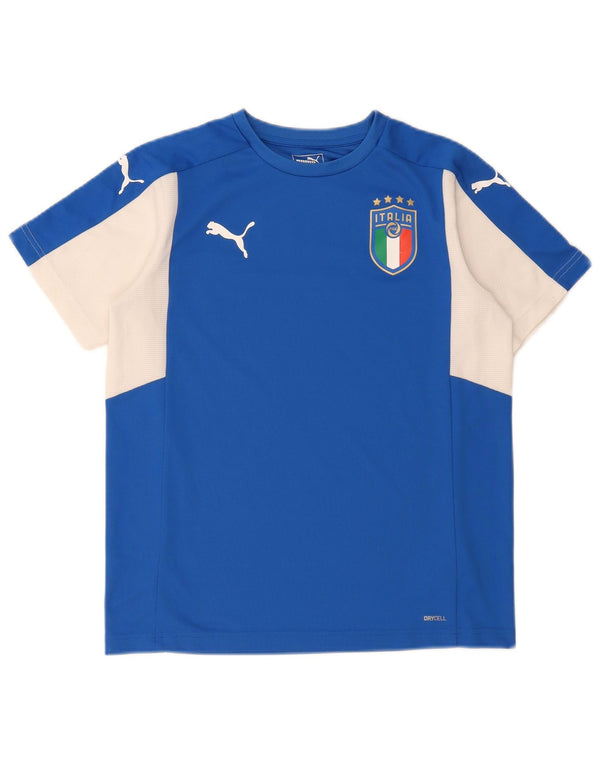 Puma T-shirt graphique Italia pour garçon 15-16 ans 2XL Bleu Colorblock
