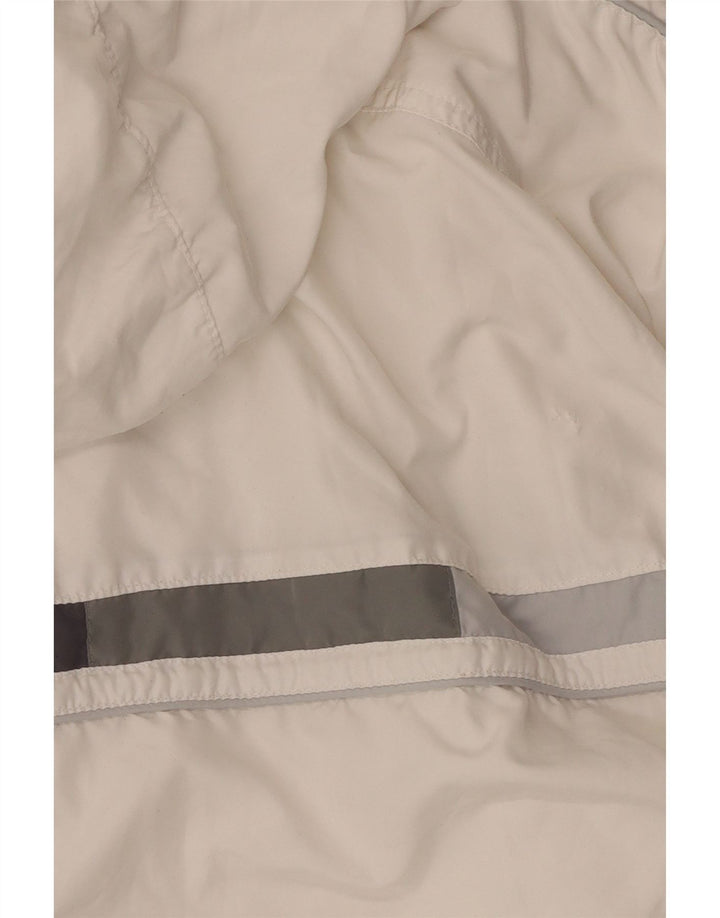 Reebok Veste de survêtement à capuche pour femme UK 12 Medium Blanc Colourblock