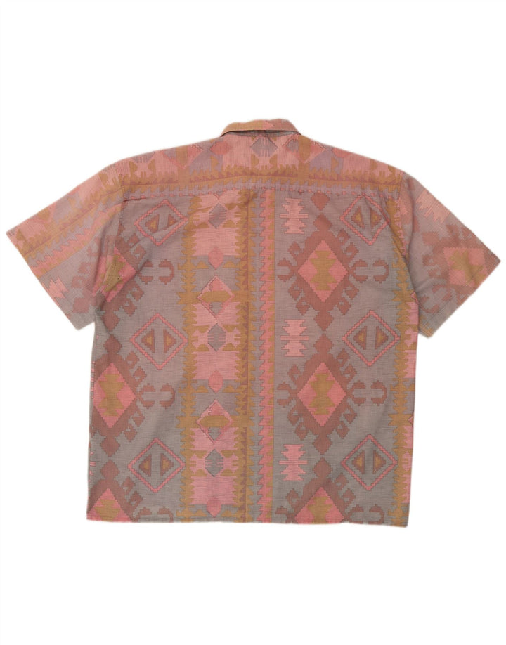 Chemise à manches courtes homme VINTAGE XL polyester géométrique multicolore