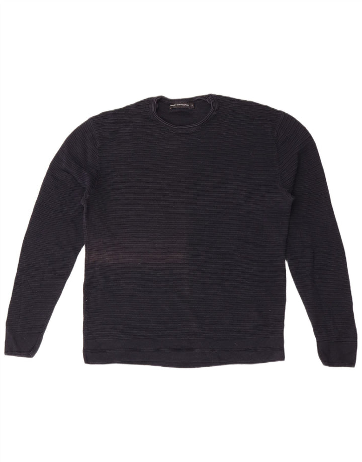 French Connection Pull Col Ras du Cou Homme Bleu Marine Moyen Coton