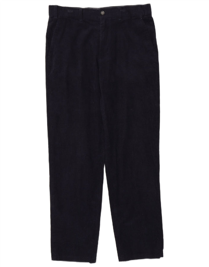 MARKS & SPENCER Pantalon en velours côtelé pour homme W34 L33 Bleu marine en coton
