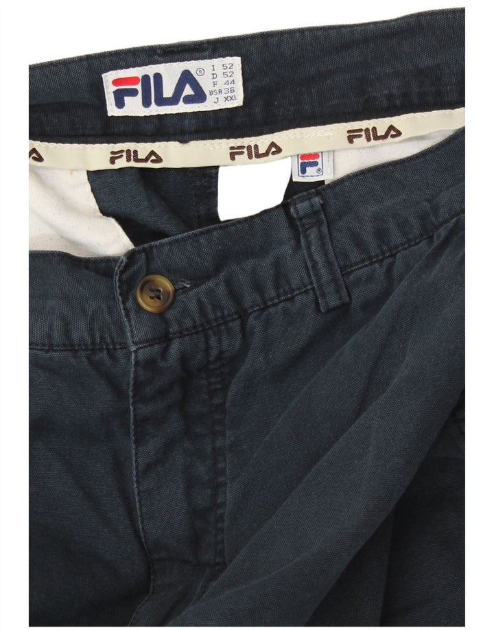 FILA Short Cargo Homme IT 52 XL W36 Bleu Marine