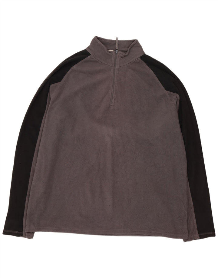 MOUNTAIN WAREHOUSE Pull Polaire à Col Zippé pour Homme 2XL Gris Colorblock
