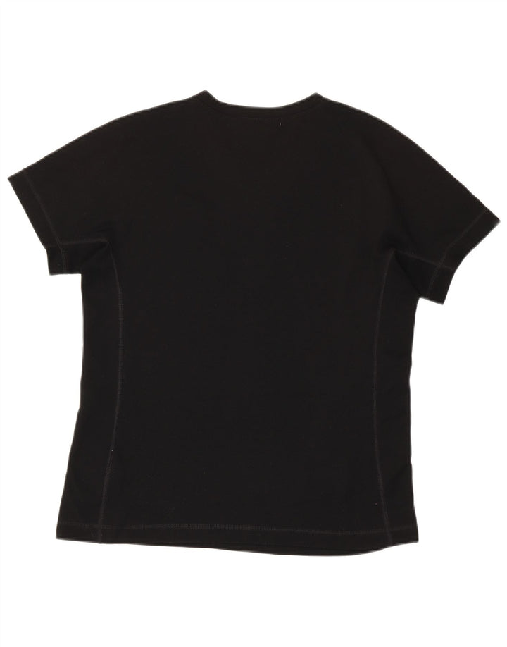 Fjall Raven T-Shirt Femme Top UK 12 Moyen Noir Polyester