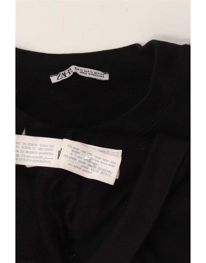 Zara Homme Sweatshirt Jumper XL Noir Coton