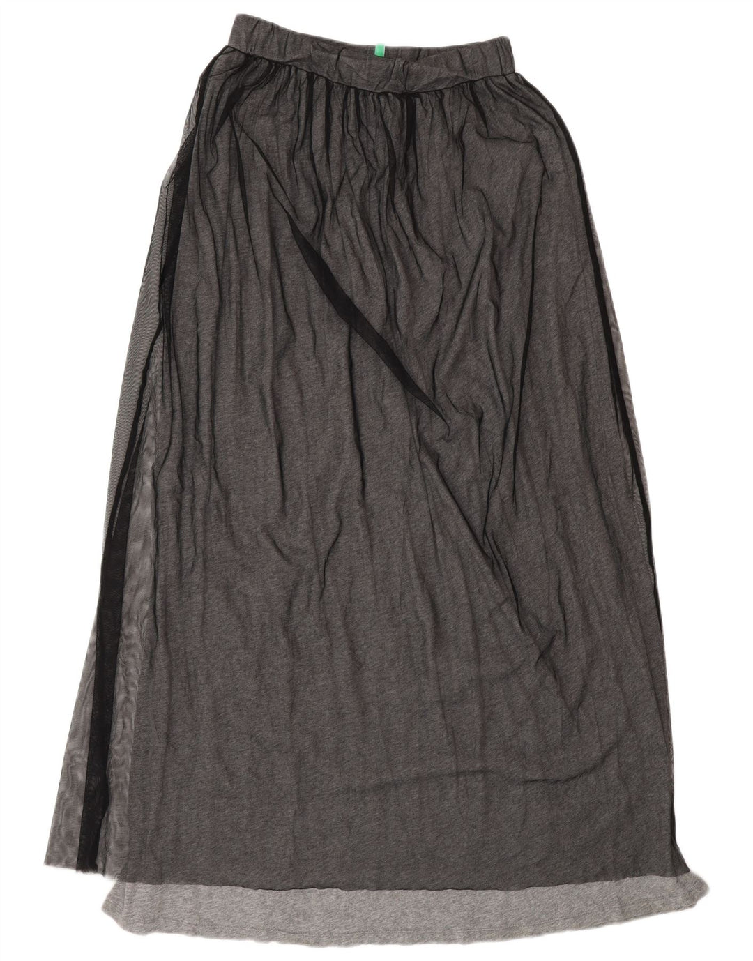 Benetton Jupe Maxi XS W25 Gris Polyamide Femme