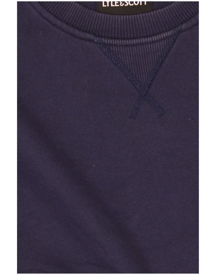 Lyle & Scott Sweat-shirt pour homme en coton bleu marine Small