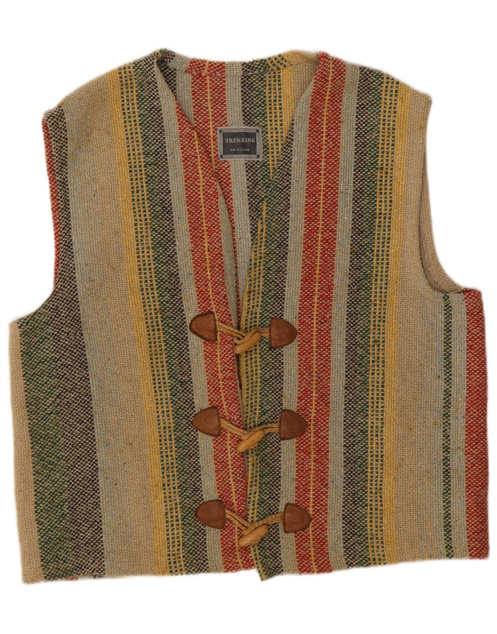 gilet homme vintage grand acrylique rayé multicolore