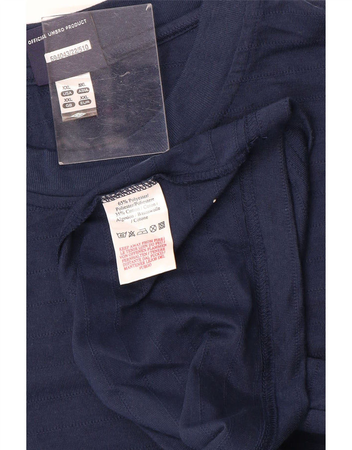 UMBRO T-Shirt Homme Top 2XL Bleu Marine Coton