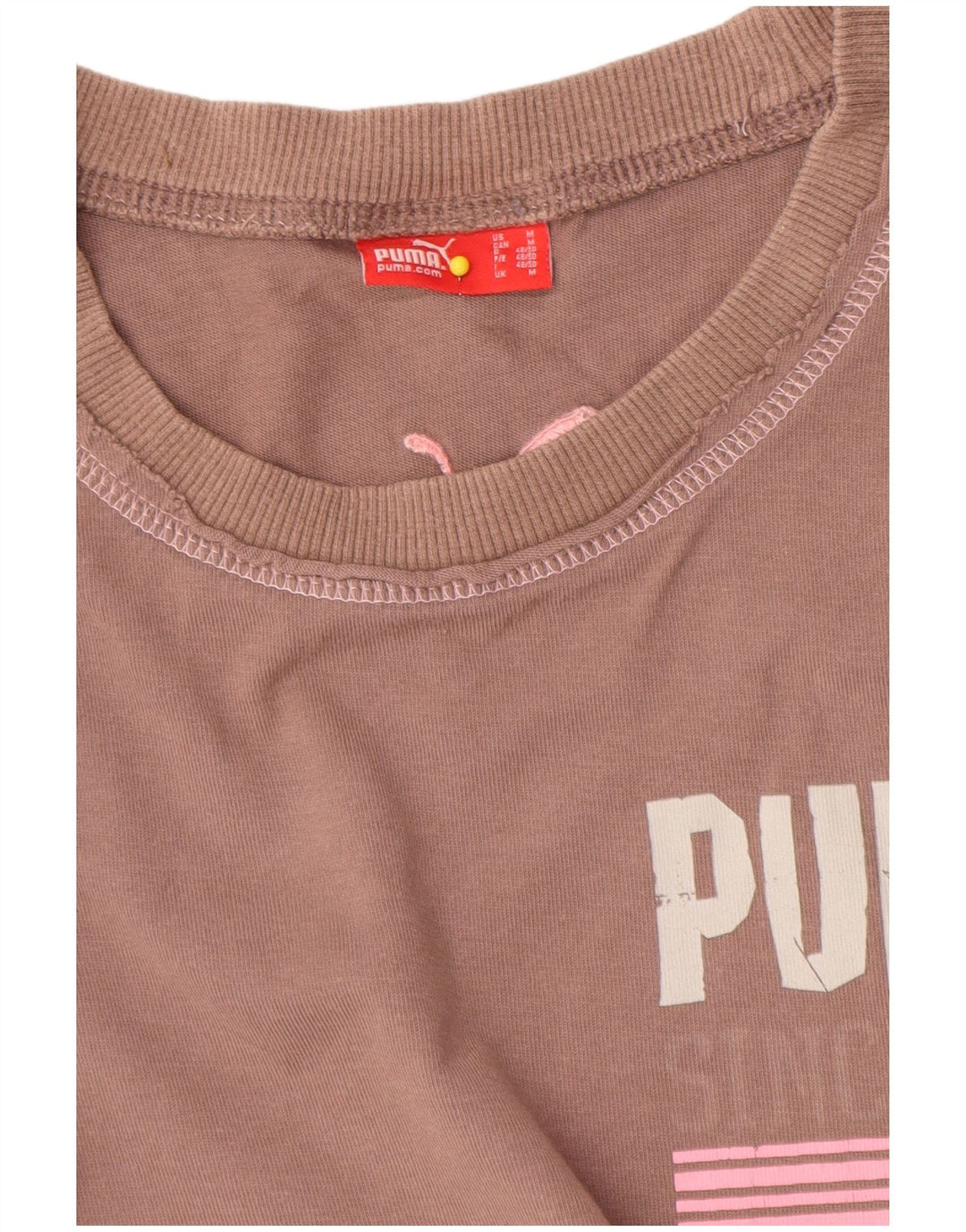 Puma T-shirt graphique pour femme UK 14 Marron moyen