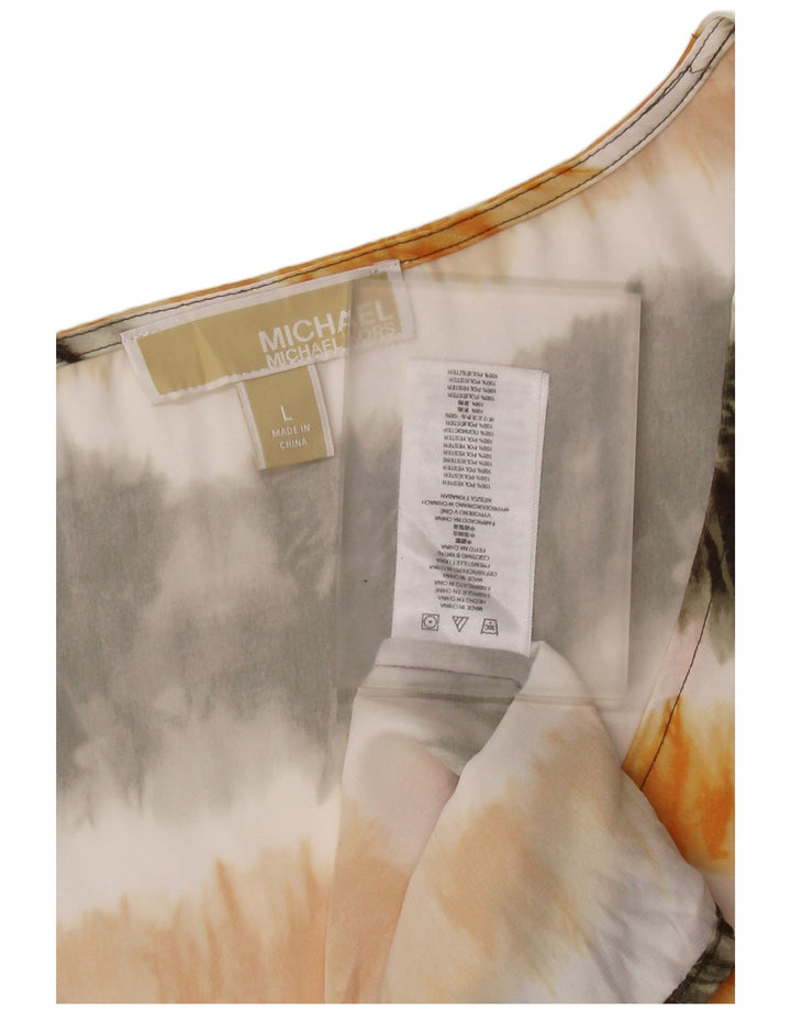 MICHAEL KORS Débardeur Femme UK 16 Grand Polyester Tie Dye Multicolore