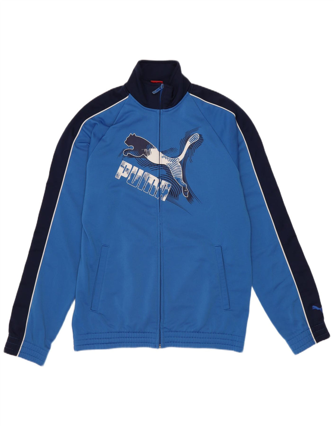 Puma Veste de Survêtement Graphique Garçon 13-14 ans Bleu Colorblock