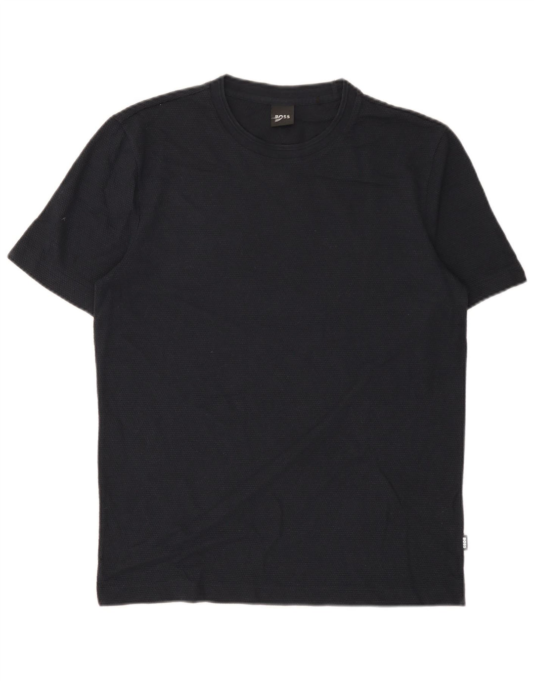 Hugo Boss Homme T-Shirt Top Bleu Marine Moyen Coton