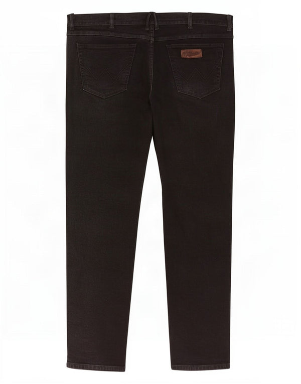 Wrangler Jean Droit Texas Stretch Homme W40 L32 Coton Noir
