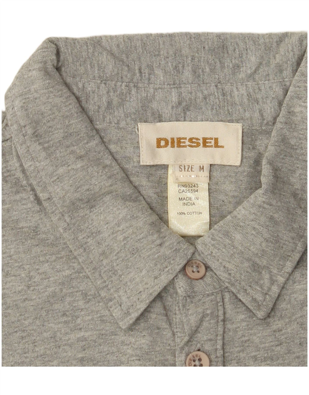 DIESEL Polo Homme Gris Moyen Coton
