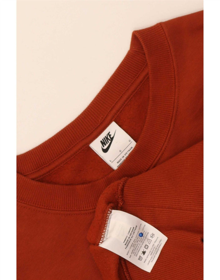 Nike Femme Crop Graphic Sweat-shirt surdimensionné UK 16 Grand Rouge