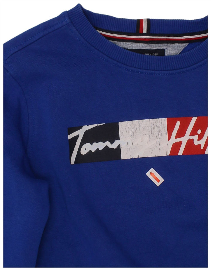 TOMMY HILFIGER Sweat-shirt graphique pour garçon 8-9 ans Bleu moyen en coton