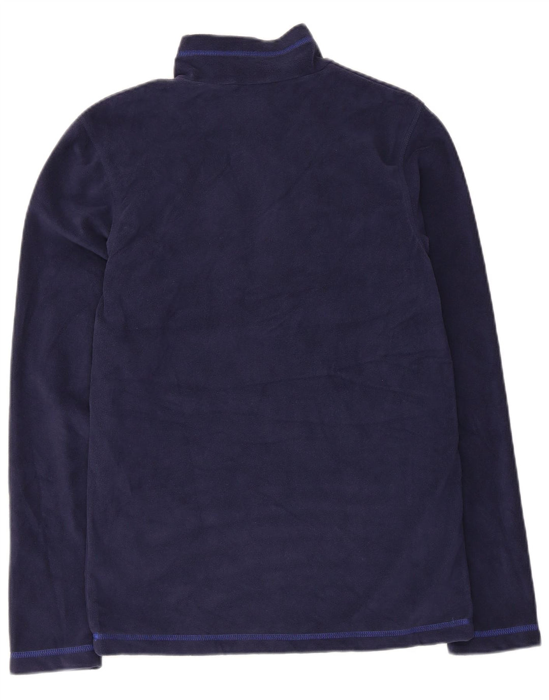Reebok Pull Polaire Zip Neck Homme Bleu Marine Moyen Polyester Sports