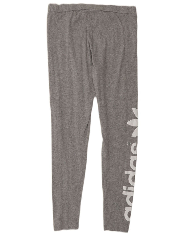 Adidas Leggings graphiques pour femmes UK 16 grand coton gris
