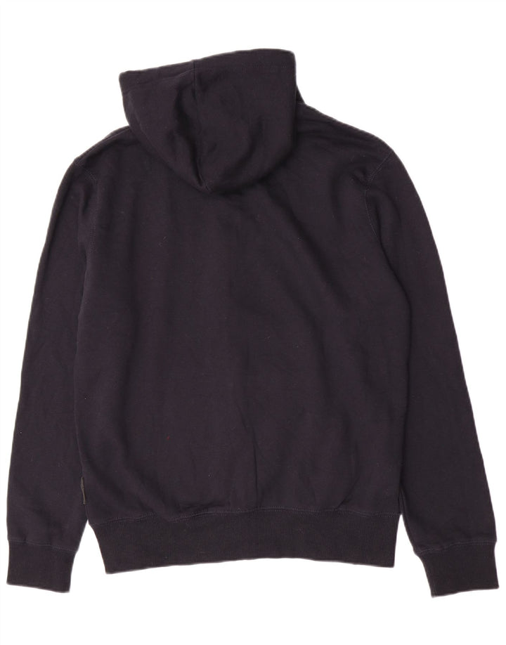 French Connection Sweat à Capuche Zippé Homme Bleu Marine Moyen Coton