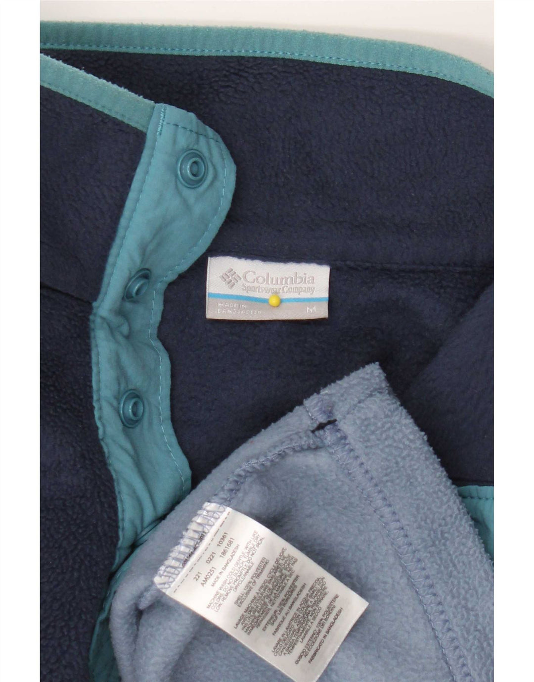 Columbia Pull Col Zippé Homme Bleu Marine Moyen Colourblock
