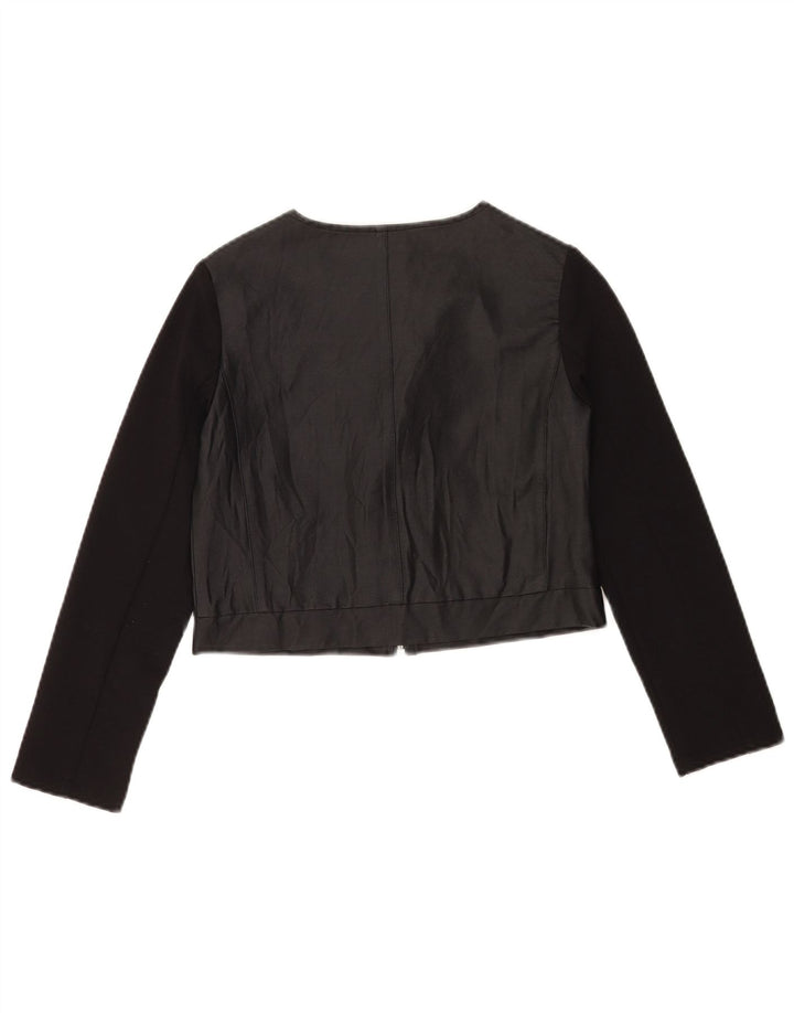 Please Veste Bomber Courte Fille 11-12 ans Noir Viscose