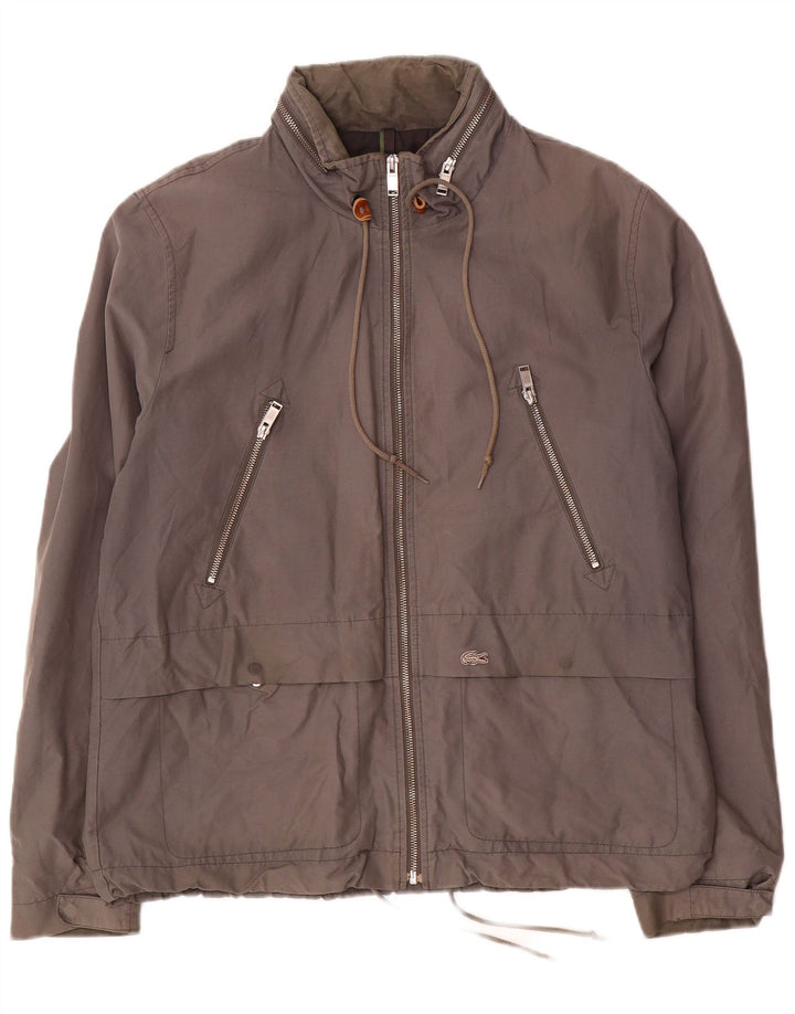 Lacoste Veste bomber à capuche homme IT 52 XL Gris Coton