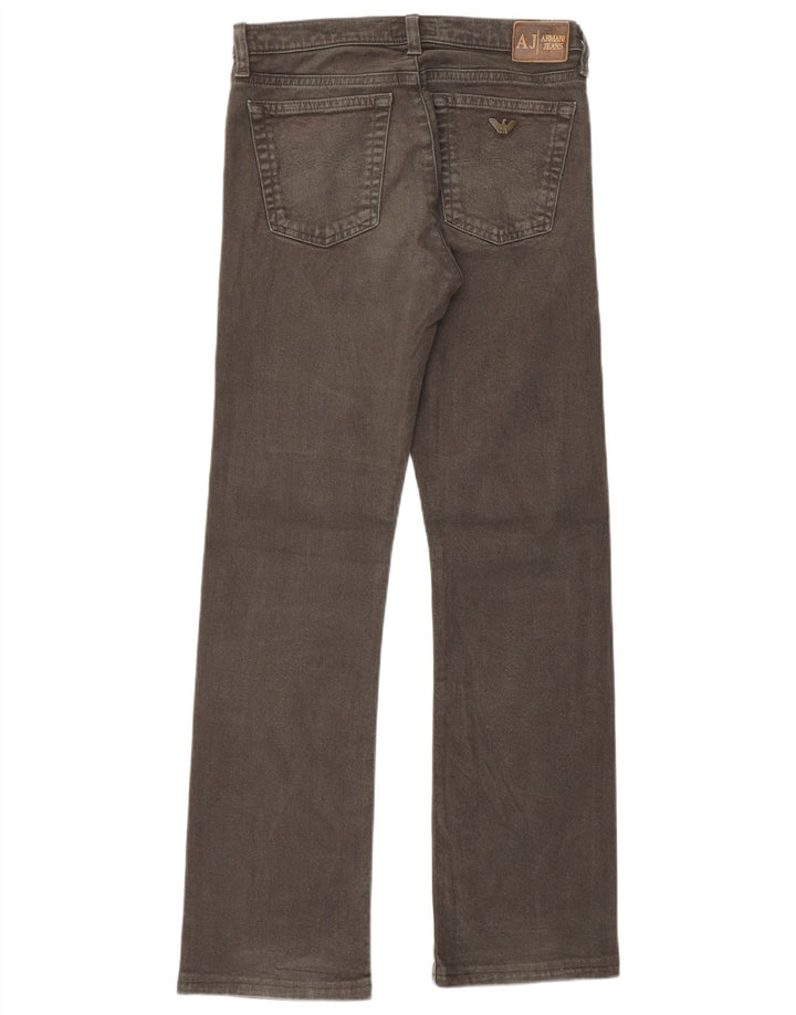 ARMANI Femme Jean Droit W26 L29 Kaki Coton