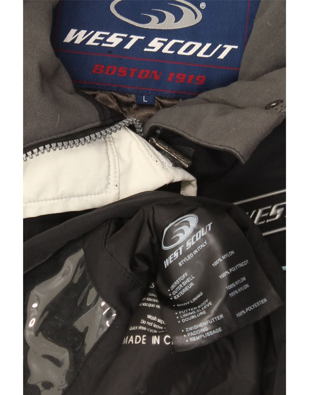 West Scout Veste coupe-vent pour femme UK 16 Large Noir Colorblock Nylon