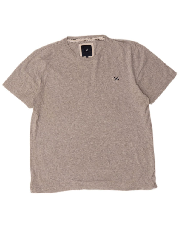 Crew Clothing T-Shirt Homme Haut Large Gris Coton