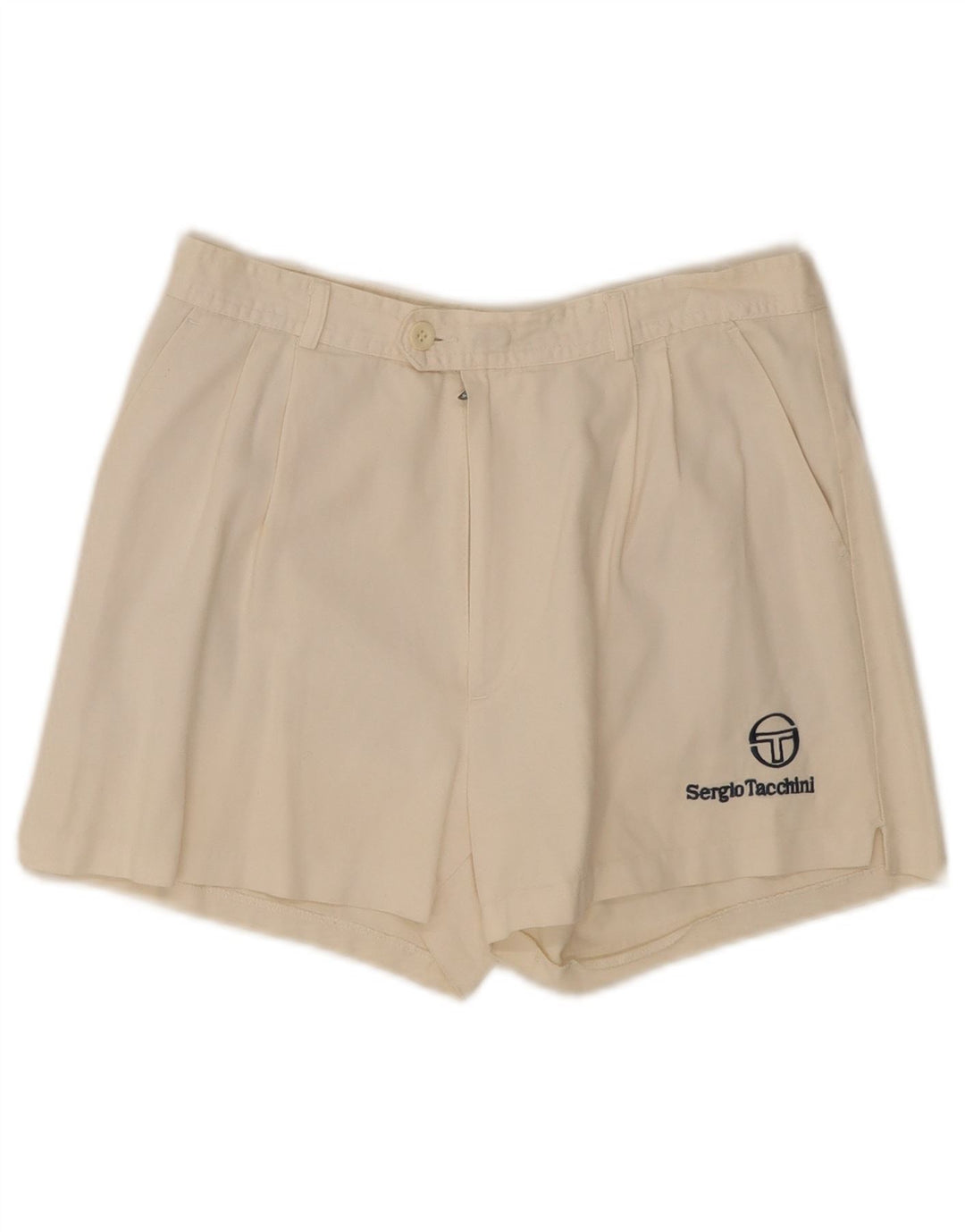 Sergio Tacchini Short Chino Homme IT 46 Small W28 Blanc