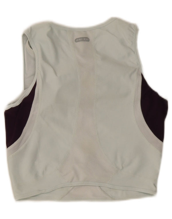 Nike Débardeur court pour femme UK 14/16 Grand Bleu Colorblock Polyester