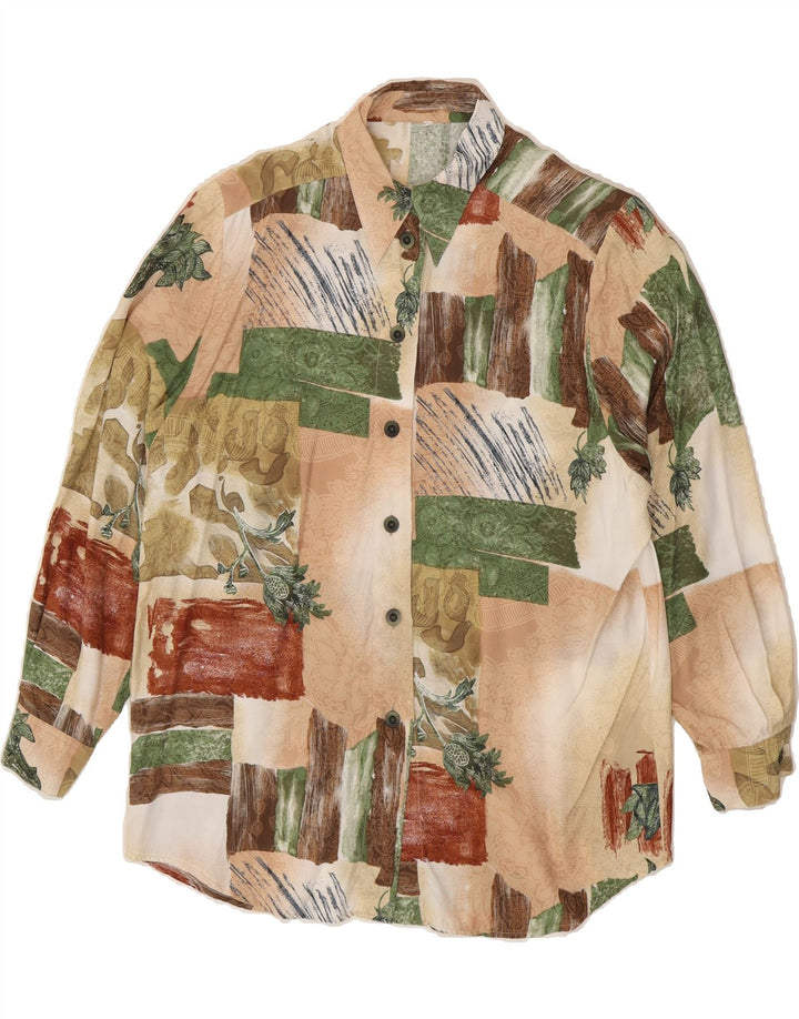 VINTAGE Womens Shirt UK 16 Large Multicoloured Patchwork Vintage Vintage and Second-Hand Vintage from Messina Hembry 