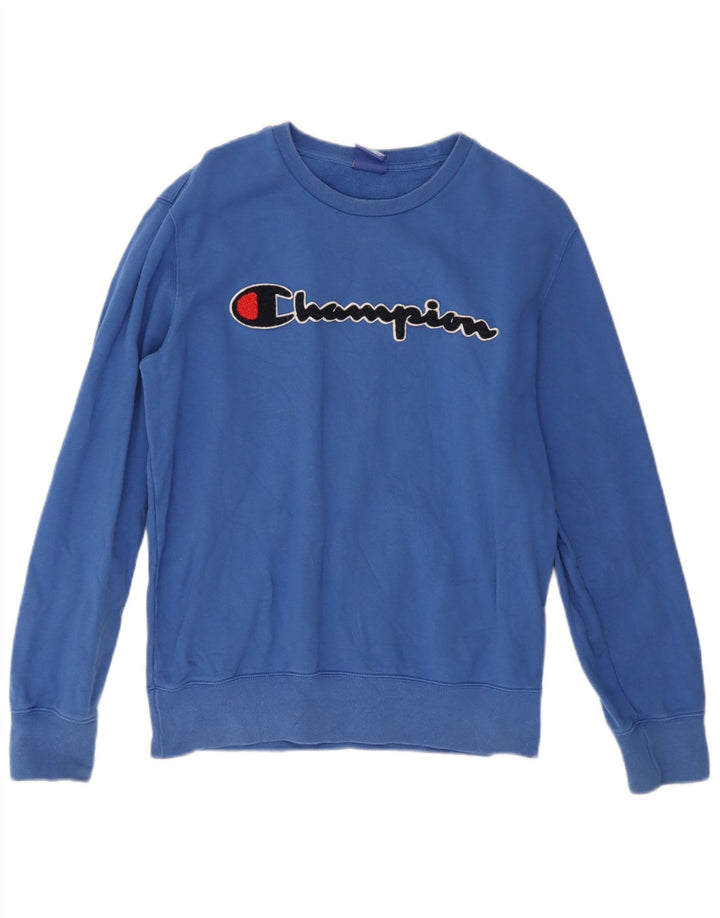 Champion Sweat-Shirt Graphique Homme Bleu Moyen