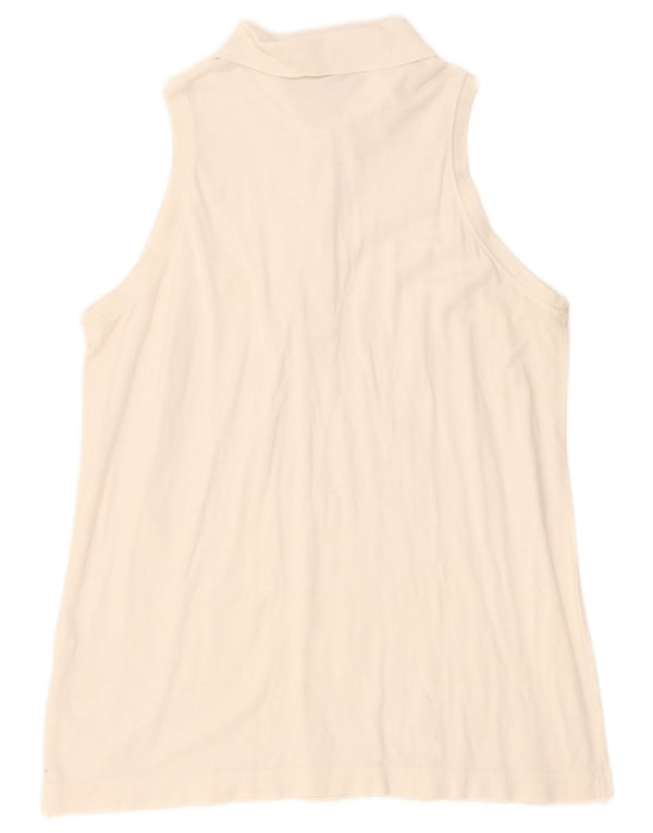 Sergio Tacchini Polo sans manches pour femme UK 12 Blanc moyen
