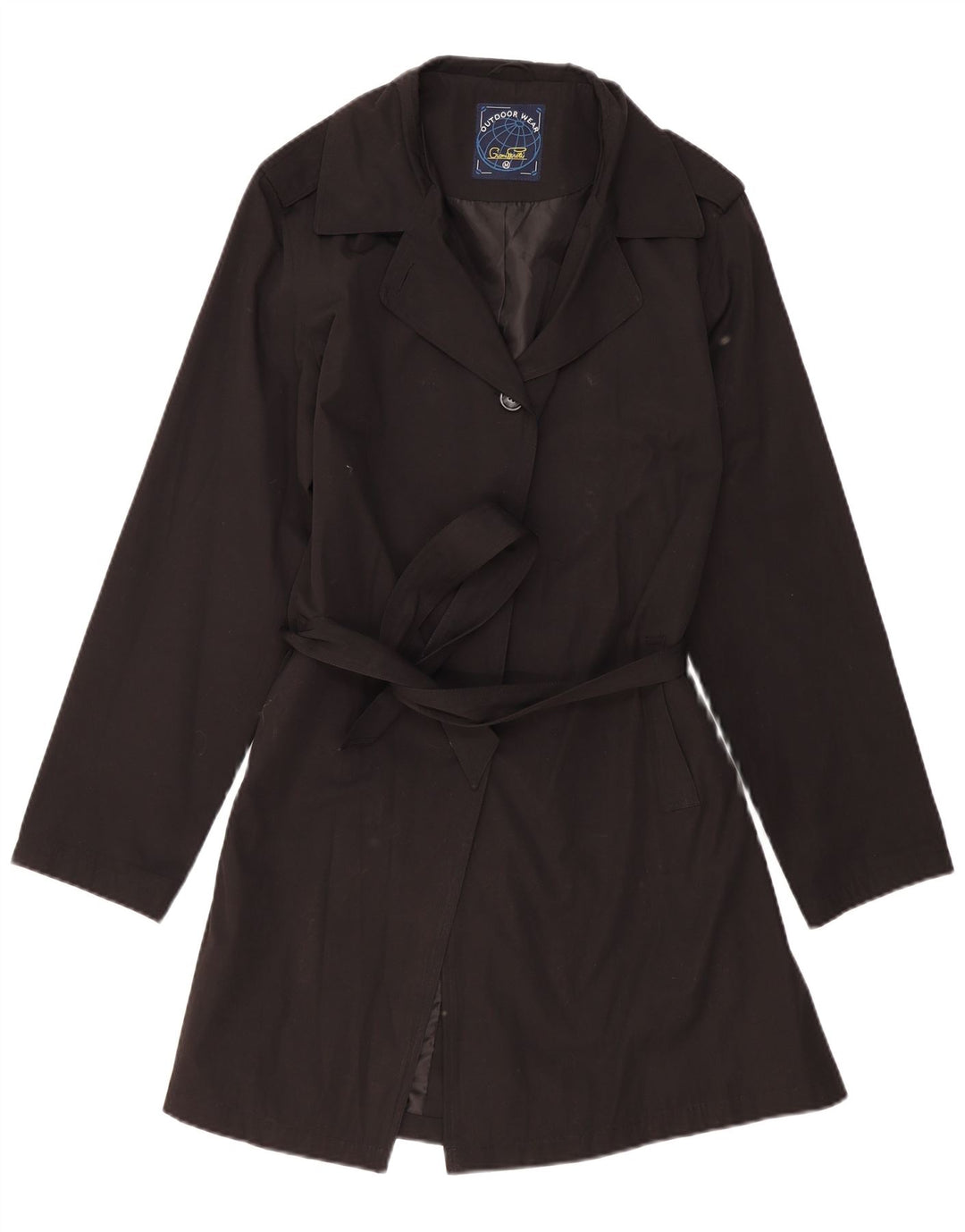 Gioni Feroti Trench-coat pour femme UK 14 Noir moyen