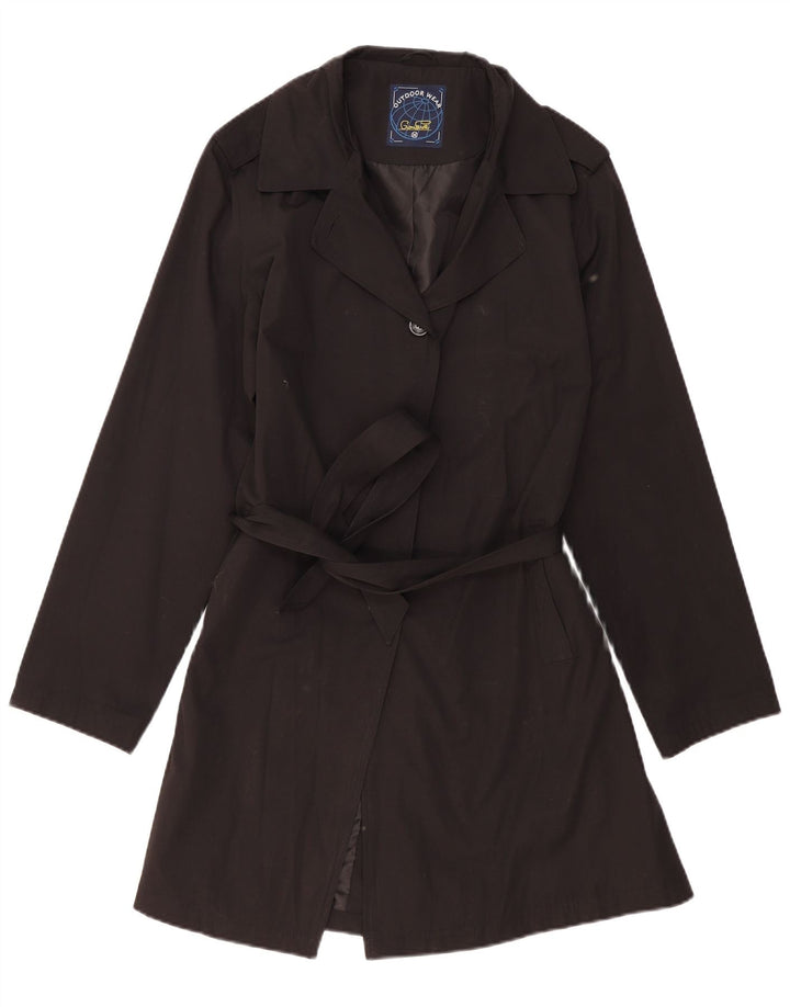 Gioni Feroti Trench-coat pour femme UK 14 Noir moyen
