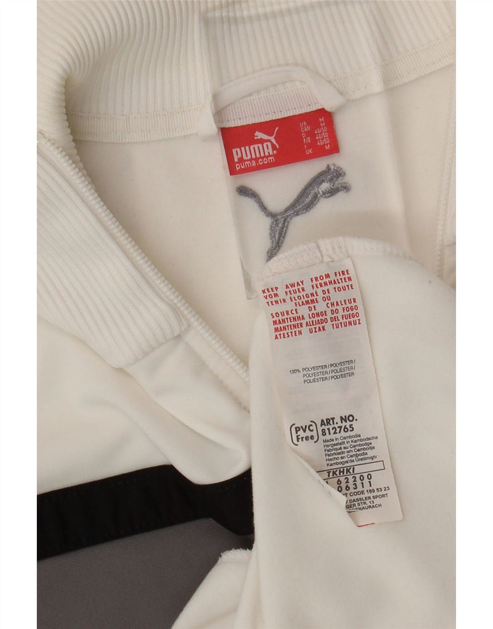 Puma Veste de Survêtement Homme Blanc Moyen Polyester Colorblock