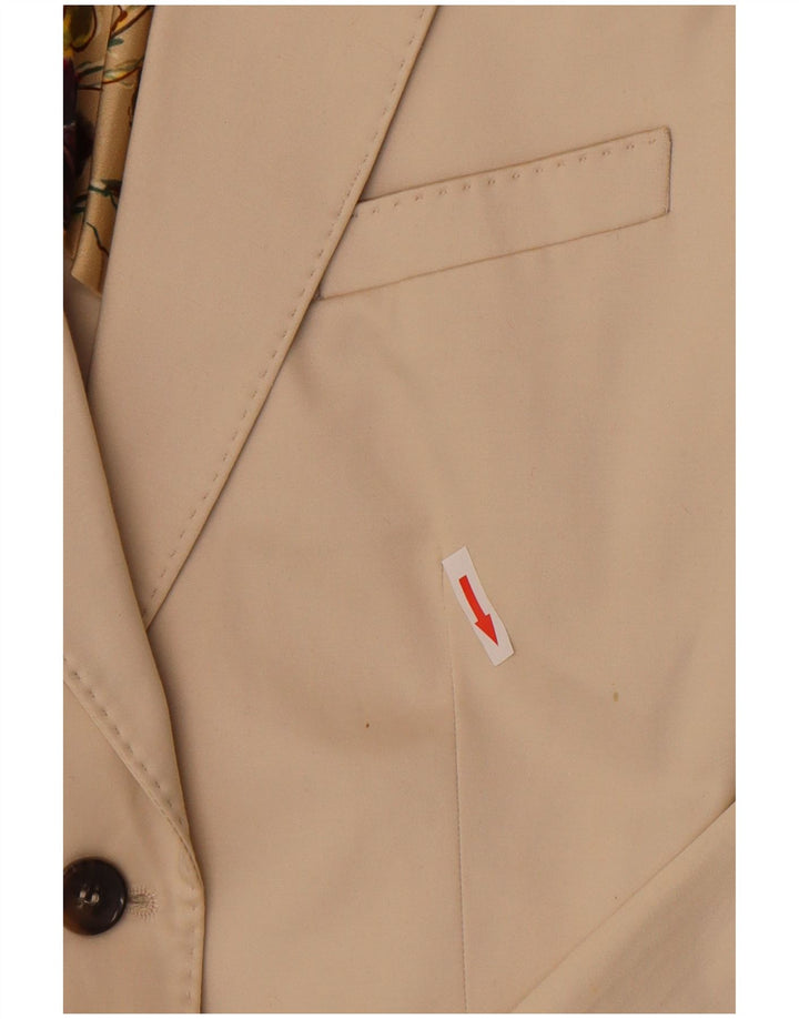 Dolce & Gabbana Veste blazer à 2 boutons pour femme IT 46 Large Beige Classique