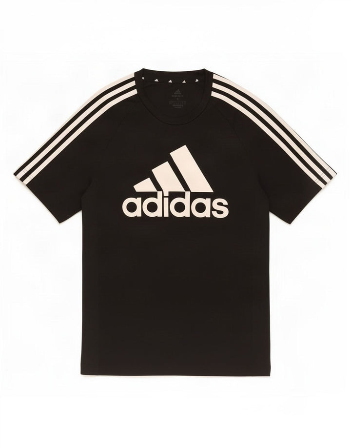 Adidas Hommes Aeroready Graphic T-Shirt Top Petit Noir Polyester