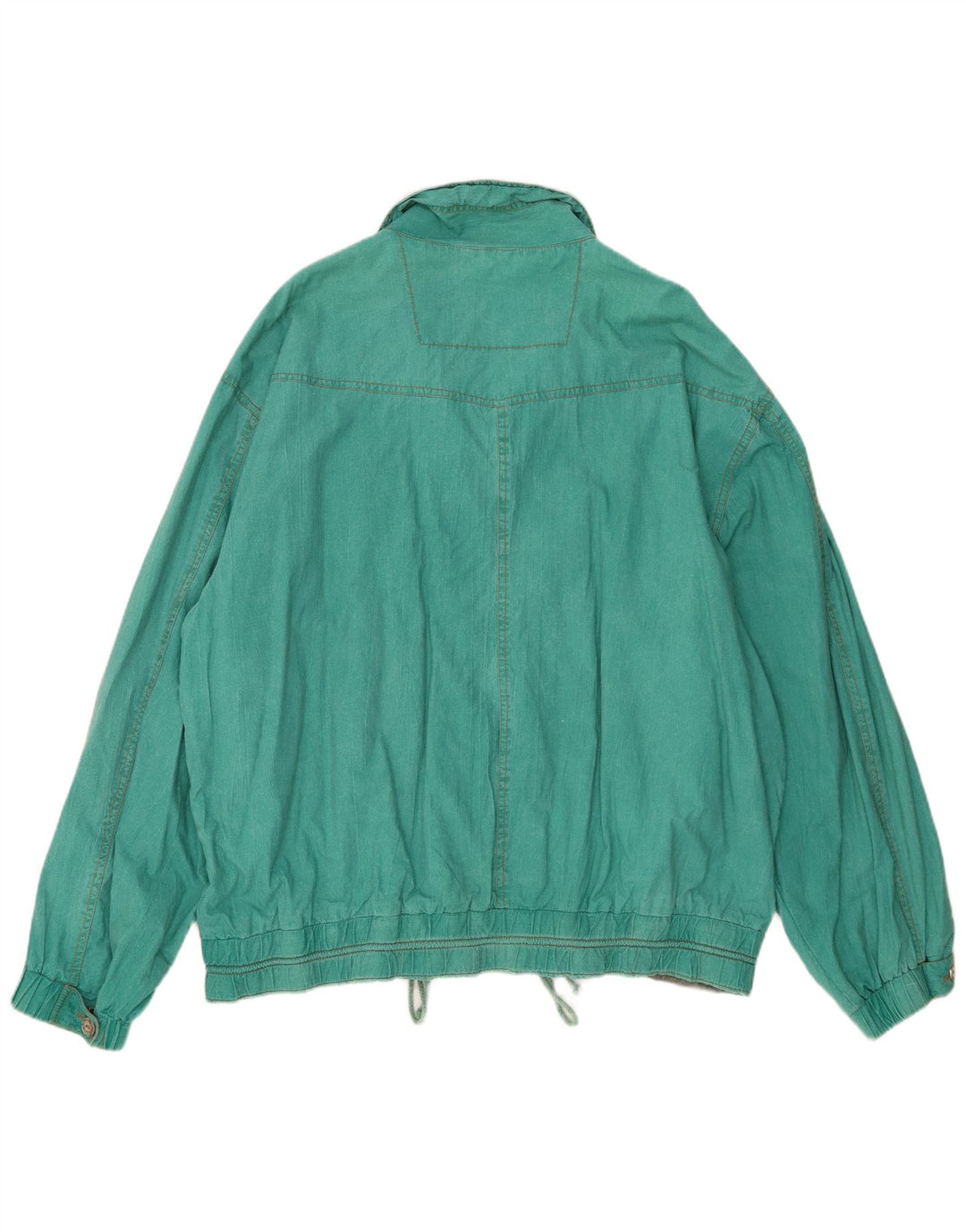 VINTAGE Veste Bomber Homme UK 42 XL Coton Rayé Vert