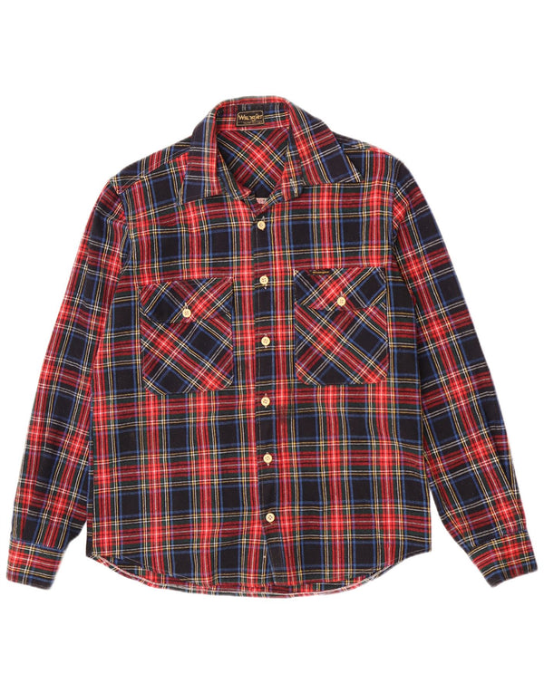 Wrangler Chemise en flanelle pour homme Taille 14 1/2 Petit rouge à carreaux acrylique