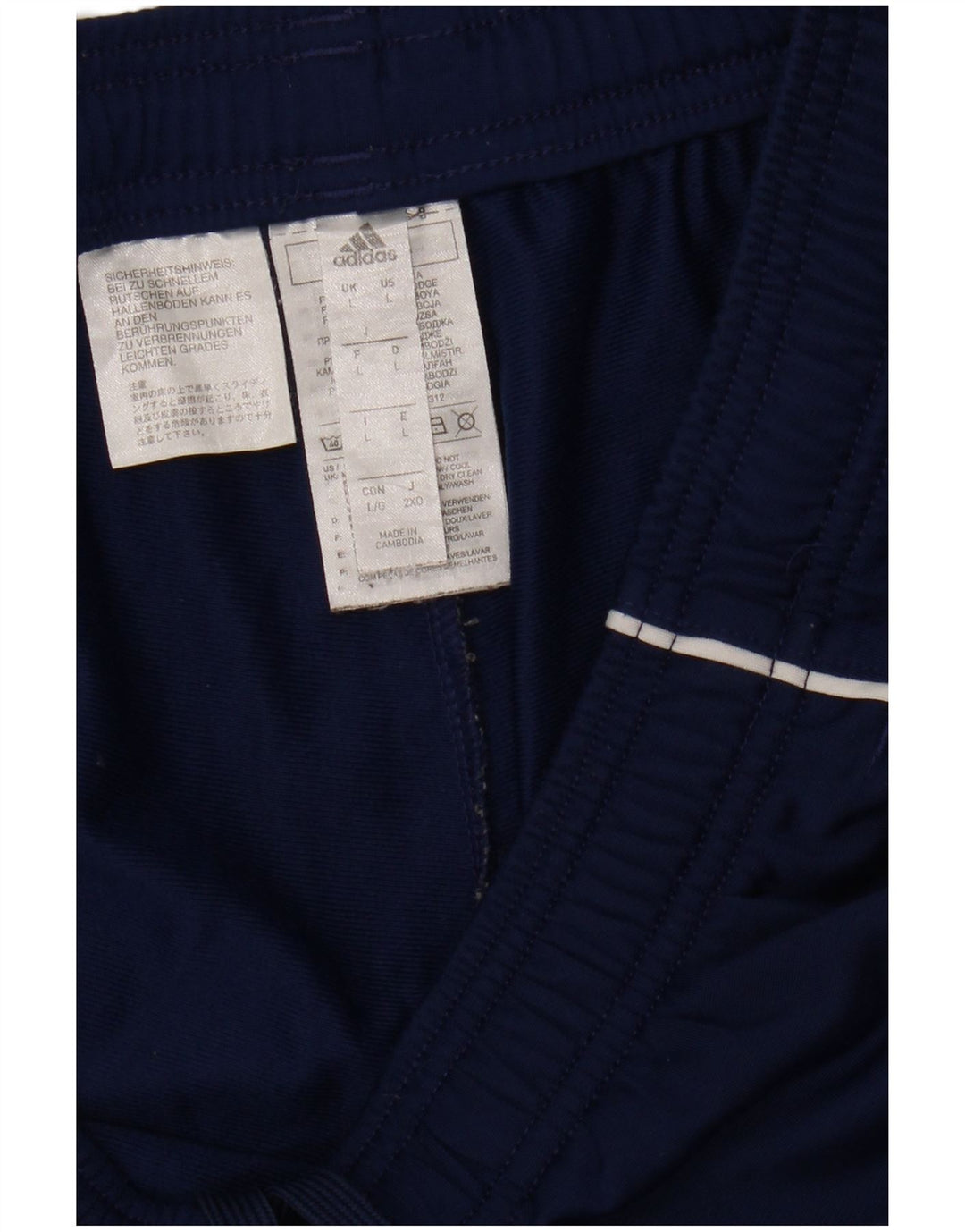 ADIDAS Mens Tracksuit Trousers Joggers Large  Navy Blue Polyester