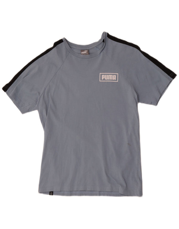 Puma T-Shirt Graphique Homme Small Bleu Colorblock