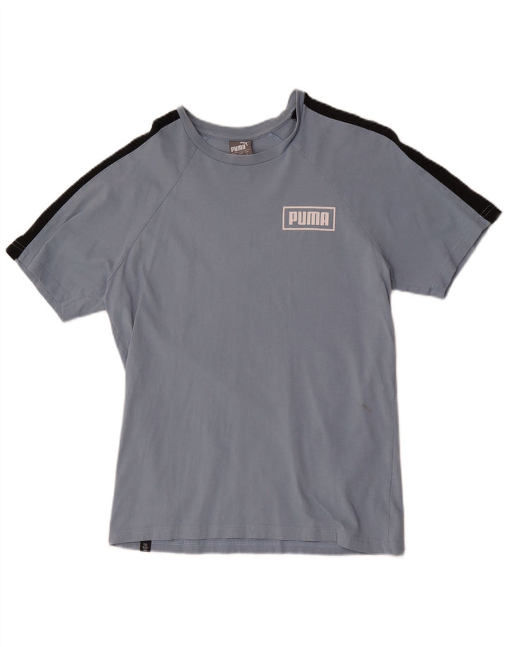 Puma T-Shirt Graphique Homme Small Bleu Colorblock