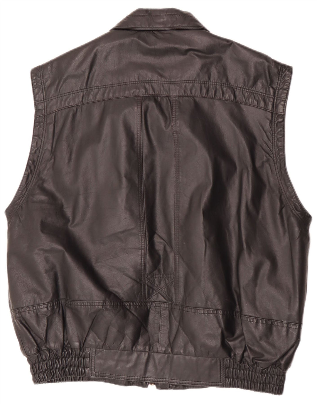 Rover & Lake Gilet en cuir pour homme IT 50 Large Noir
