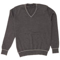 Marina Yachting Pull col V pour homme en laine grise