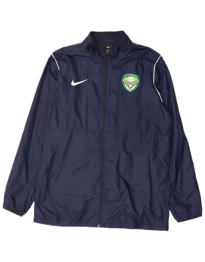 NIKE Veste de pluie graphique pour homme UK 40 Large Bleu marine Polyester