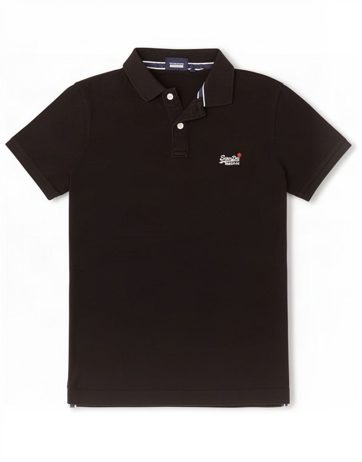 Superdry Polo Homme Coton Noir Moyen