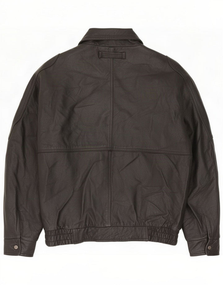 Vintage Veste en cuir pour homme UK 38 Medium Noir